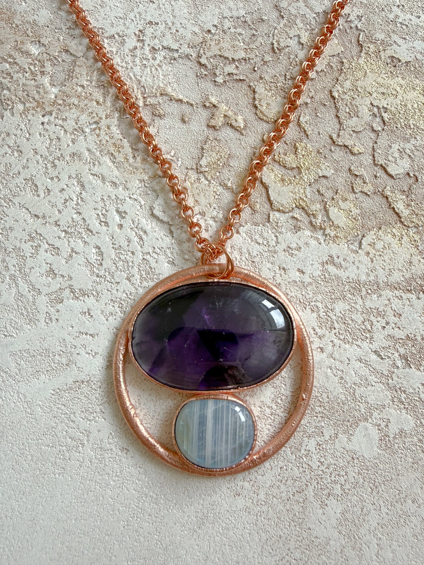 Necklace AMETHYST, MOONSTONE