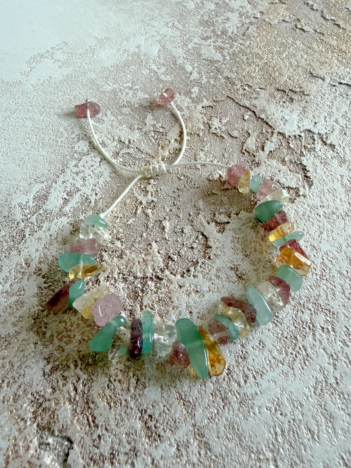 Bracelet CITRINE, GREEN AVENTURINE, STRAWBERRY QUARTZ