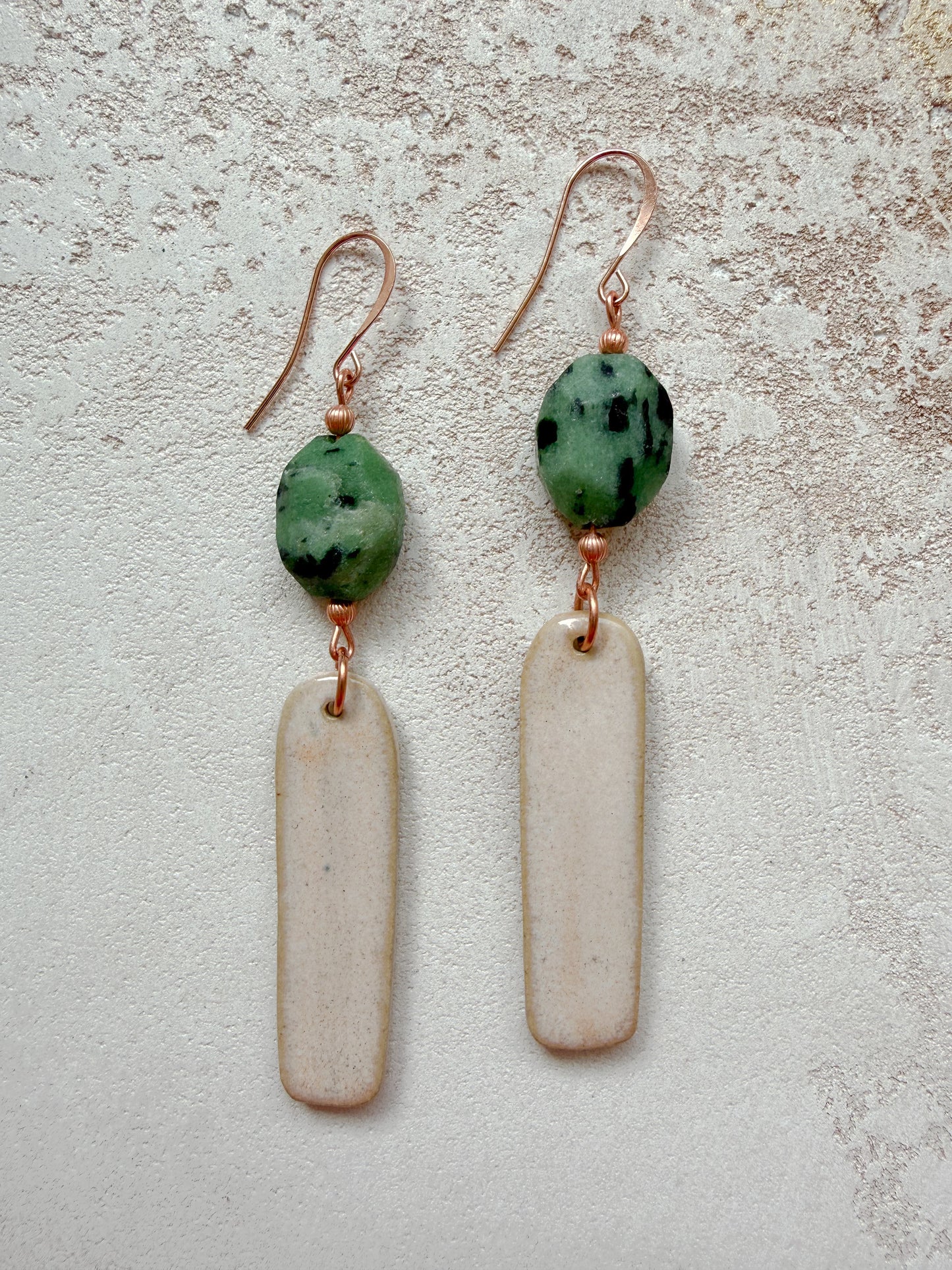 Earrings RUBY ZOISITE