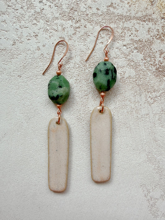 Earrings RUBY ZOISITE