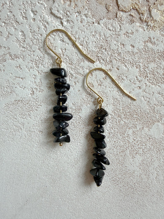 Earrings BLACK TOURMALINE