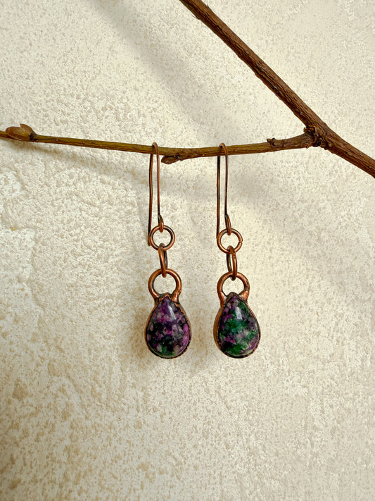 Earrings RUBY ZOISITE