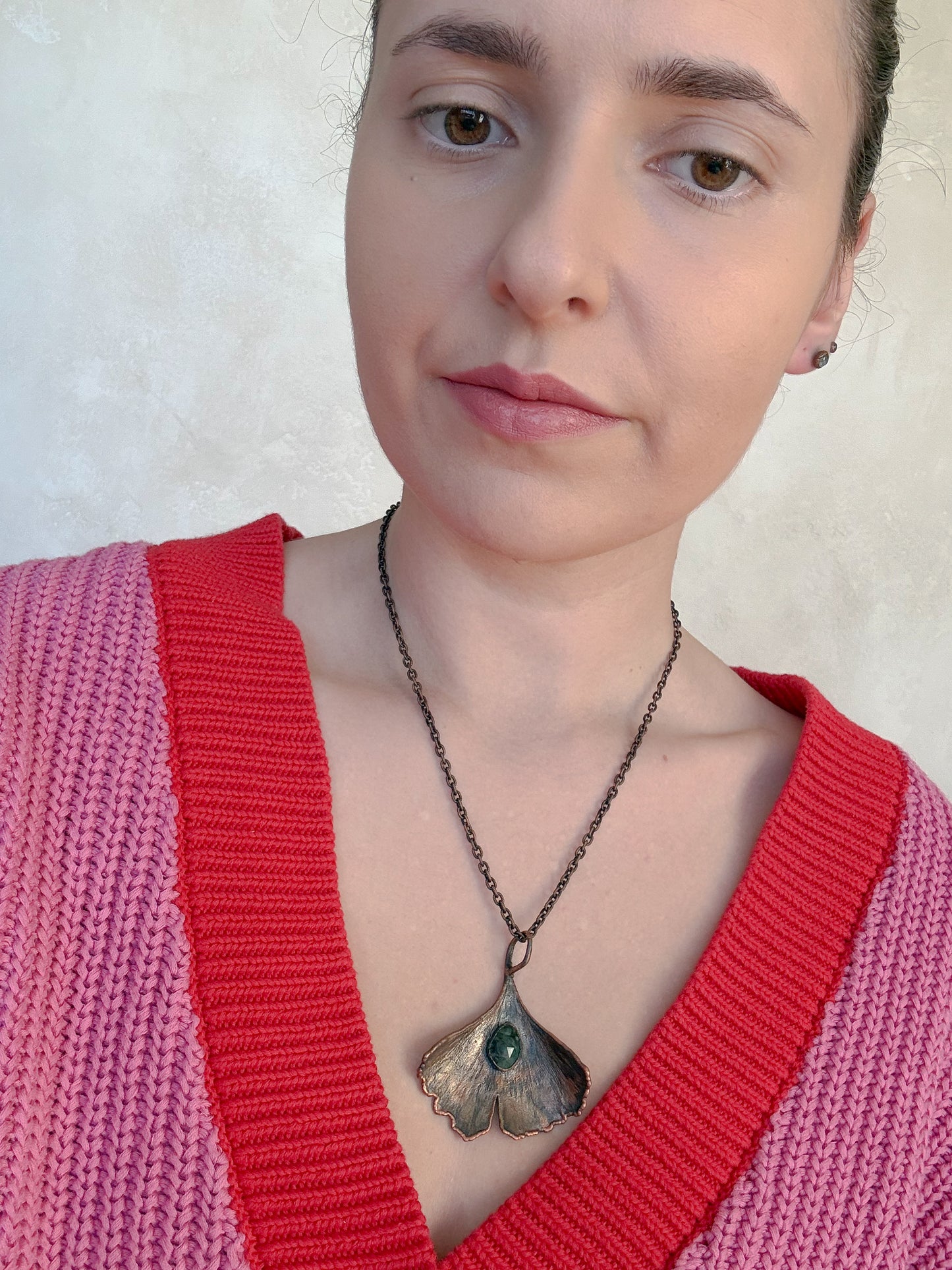 Necklace GINKGO, EMERALD