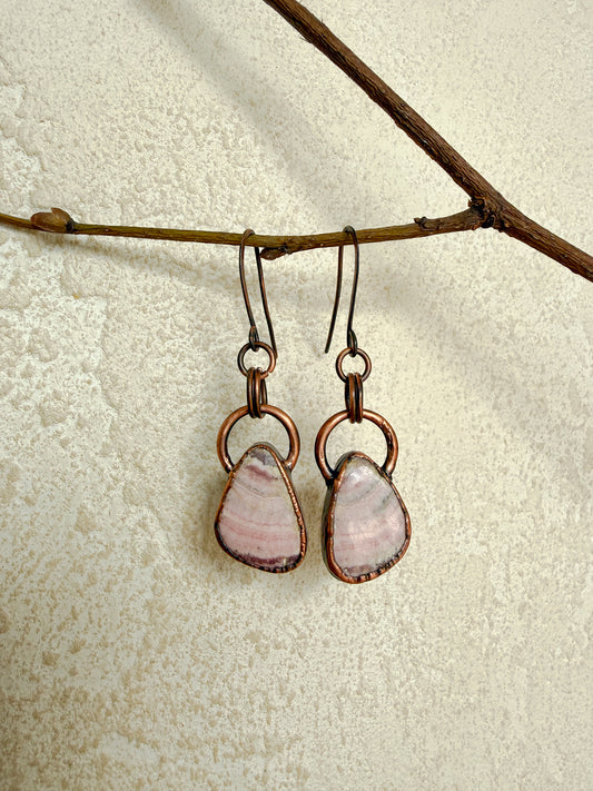 Earrings RHODOCHROSITE