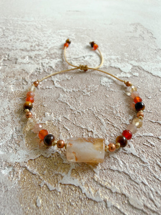 Bracelet CITRINE, TIGER’S EYE, CARNELIAN, SUNSTONE