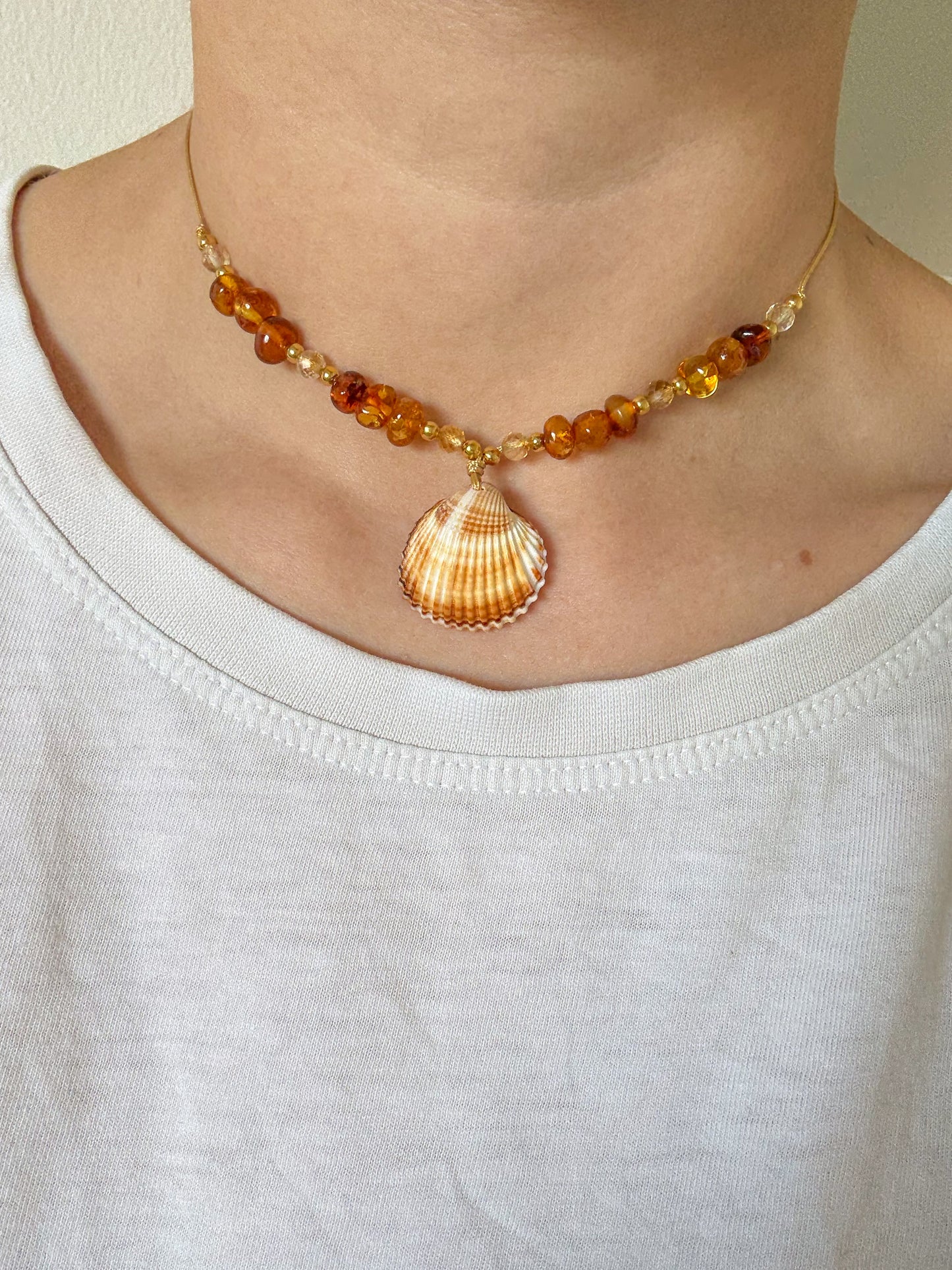 Choker AMBER, CITRINE