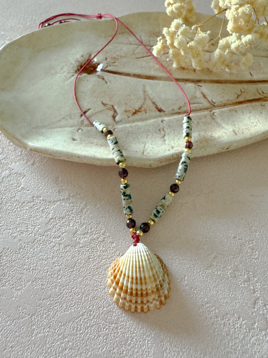 Choker DALMATIAN JASPER, GARNET