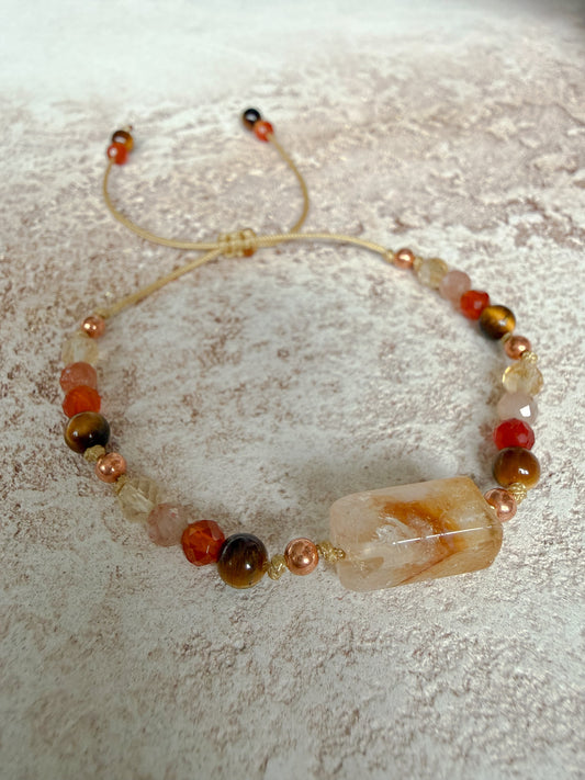Bracelet CITRINE, TIGER’S EYE, CARNELIAN, SUNSTONE