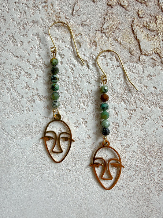 Earrings AFRICAN TURQUOISE