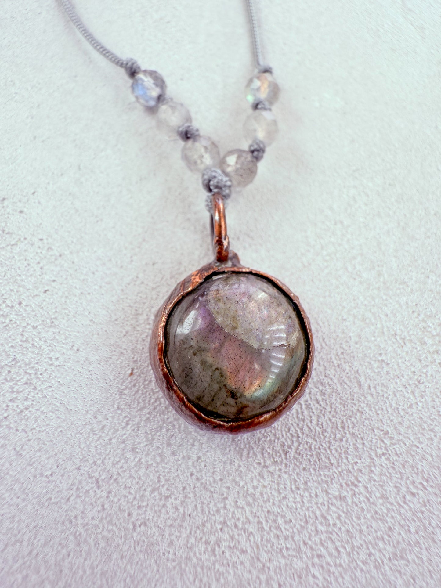 Necklace LABRADORITE, HEMATITE