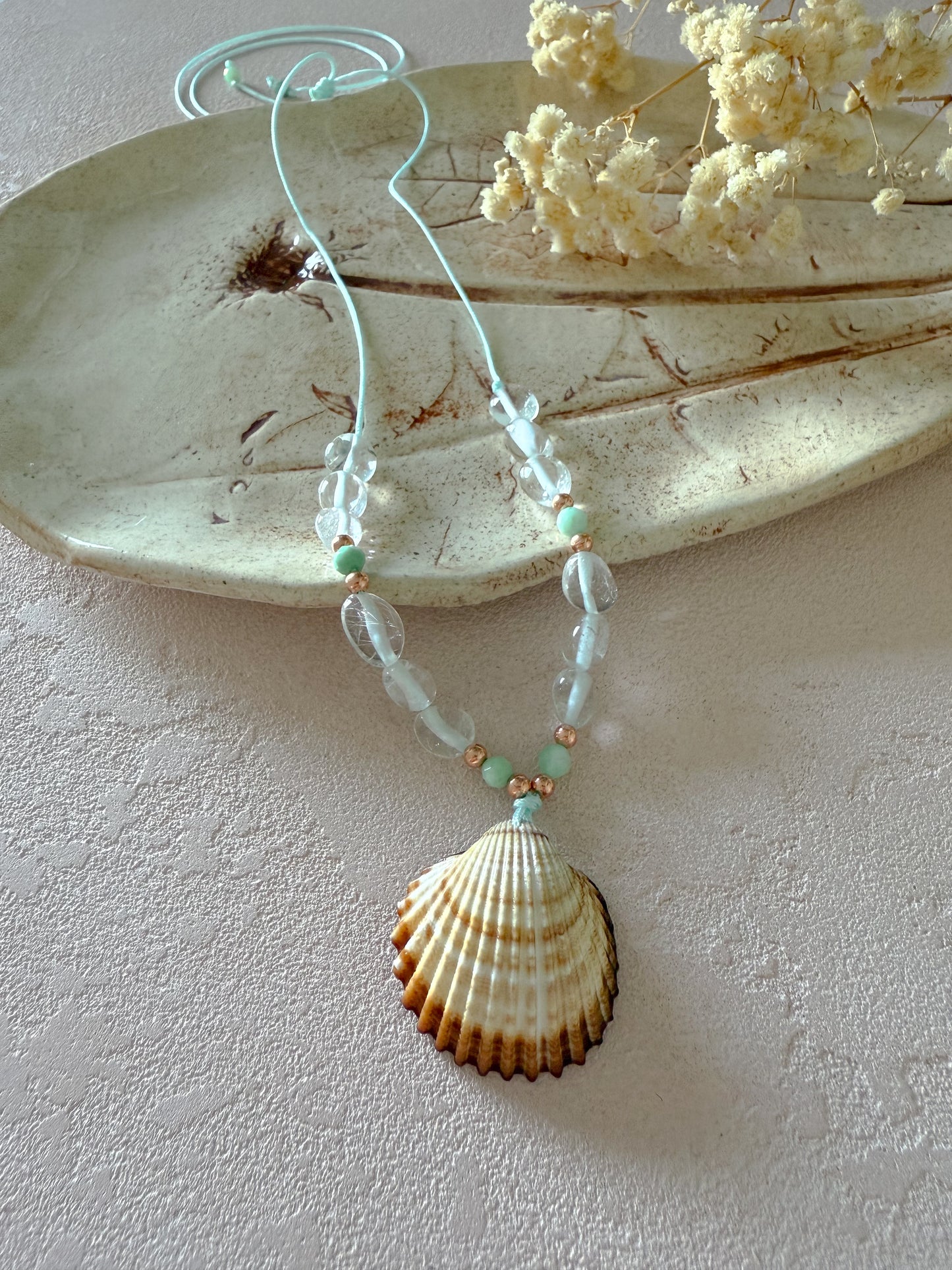 Choker CLEAR QUARTZ, CHRYSOPRASE