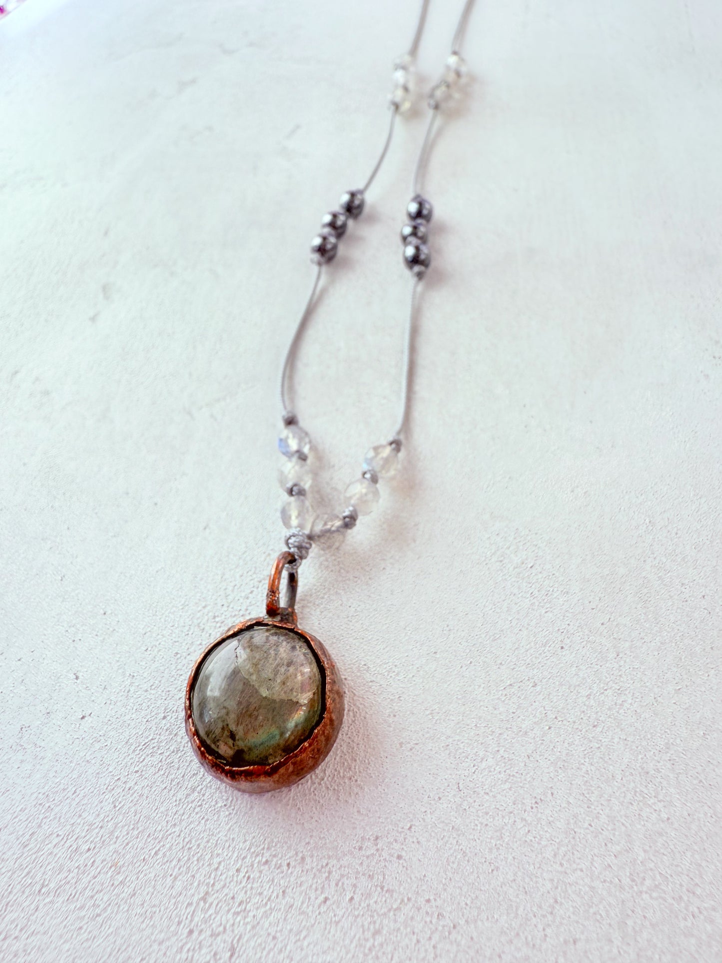 Necklace LABRADORITE, HEMATITE