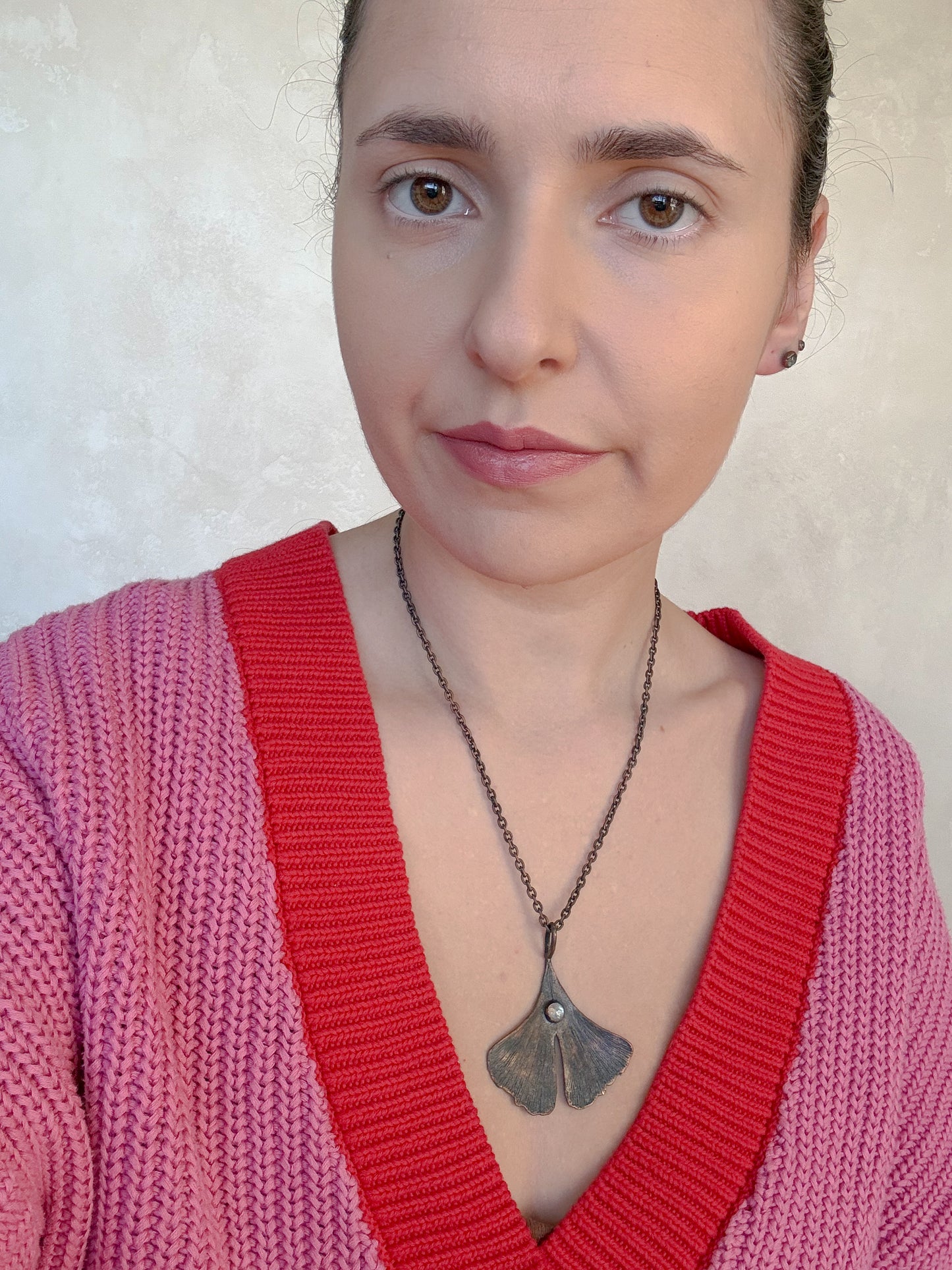 Necklace GINKGO, MOONSTONE