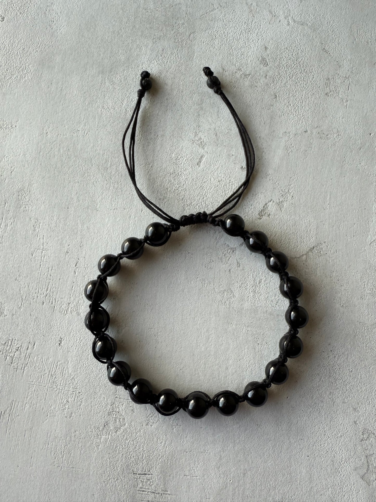 Men’s Bracelet BLACK TOURMALINE, VOLCANIC LAVA STONE